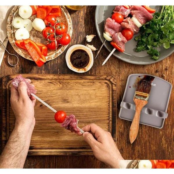 

kitchen accessories cooking tools heat resistant sile spoon rest ladle utensil holder organizer rack storage cookin jlluko jjxh
