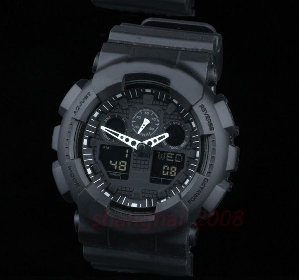 

2020 new original color all function led army military watches mens waterproof watch all pointer work digital sports wristwatch, Slivery;brown