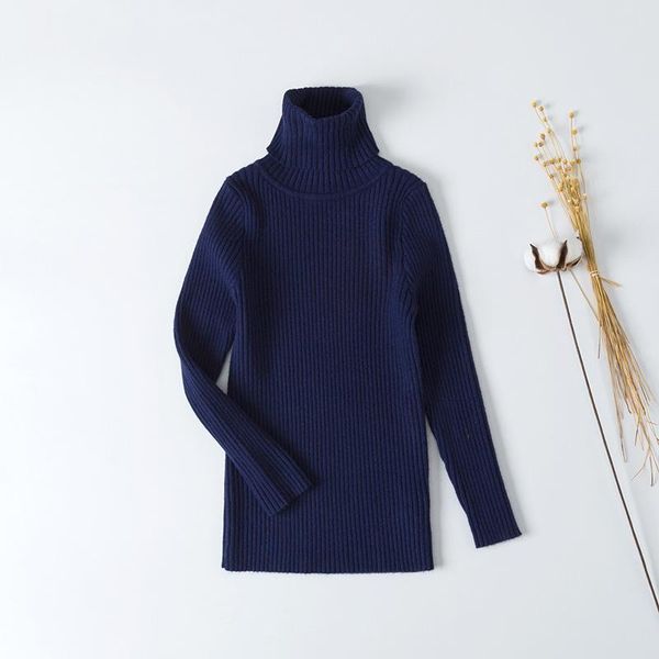 

kids sweaters autumn girls turtleneck sweaters 1 6yrs baby boys pullover winter knitted bottoming ribbed boys sweaters wmtrul, Blue