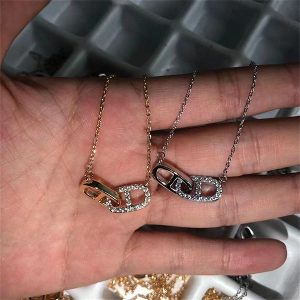 

buy only ring nose necklace day word niche design simple and exquisite clavicle chain live broadcast jewelry jewel luxury_kcyg, Black