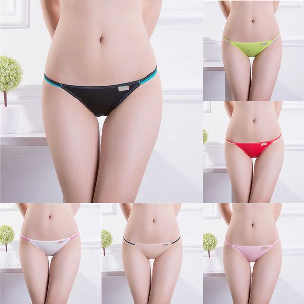 

women's modal underwear low rise panties for women comfortable soft breathable g-string 6 color ladies cotton briefs, Black;pink