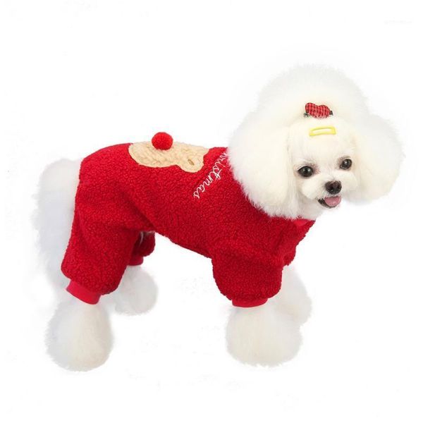 

dog apparel christmas clothes winter warm four legs cotton pet jacket coat puppy clothing for small medium dogs outfit1