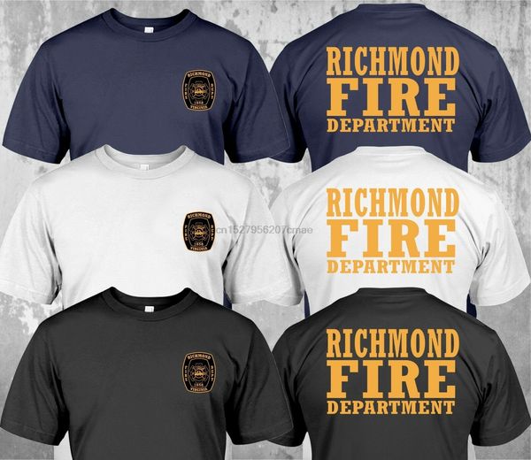 

new richmond virginia fire departme firefighter logo - custom men t-shirt tee sport hooded sweatshirt hoodie