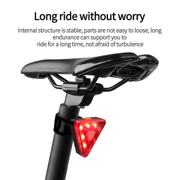 

bike lights bicycle rear light auto start sbrake waterproof usb charge cycling tail taillight led rechargeable practical ligh