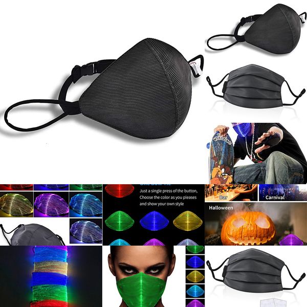 

fashion glowing with pm2.5 filter 7 colors luminous led face masks for christmas party festival masquerade rave mask a2223 3 nzcku