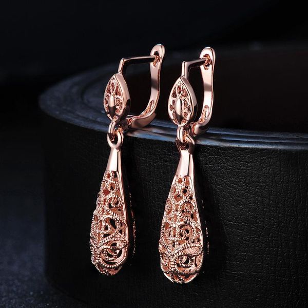 

ethnic style vintage water drop earrings white/rose gold color wedding fashion brand retro jewelry for women brincos dfe787m, Silver