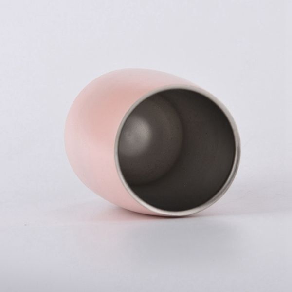

new}egg cups stainless steel tumblers mug with lids unbreakable champagne wine glass car insulated vacuum cup bar 9 color wholes dhc255
