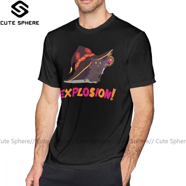 

megumin konosuba chomusuke explosion awesome percent male 5x graphic short sleeve tshirt sport hooded sweatshirt hoodie men t shirt