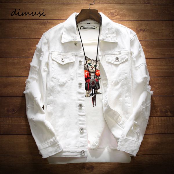 

trendy fashion hip hop streetwer ripped denim jacket mens jeans jacket male cowboy coats 3xl kg-794, Black;brown