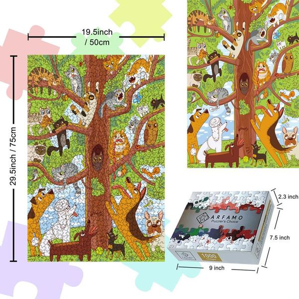 

spot japan epoch original puzzle tree animals 1000 funny cartoon posters