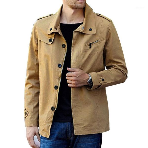 

men's jackets nice spring men coats jacket male blazer neck casual long single breasted windbreaker coats1, Black;brown
