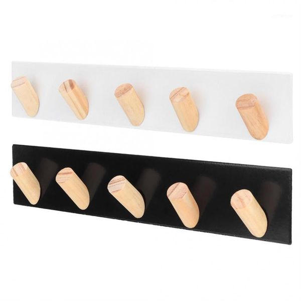 

hooks & rails wall mounted rack storage keys umbrella bags organizer 5 hooks1