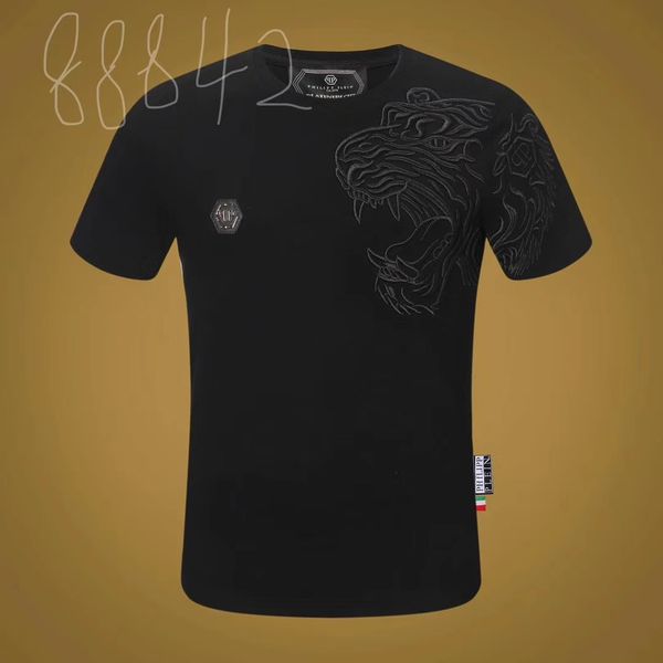 

early spring 2020 new color block letter short sleeve tee double strand fine cotton fabric black and white 24