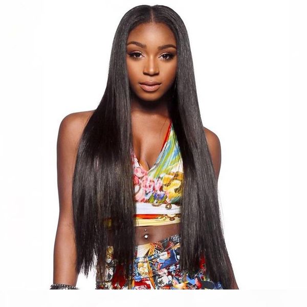 

full lace wigs alyssa human hair weaving a wig and peruvian virgin hair 100% glueless wig natural straight full lace human hair wigs kabel, Black;brown