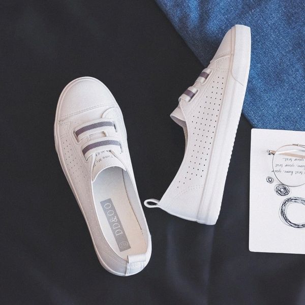 

woman shoes 2019 summer new fashion shoes woman casual microfiber leather simple women casual striped shoes sneakers breathable #mn8b