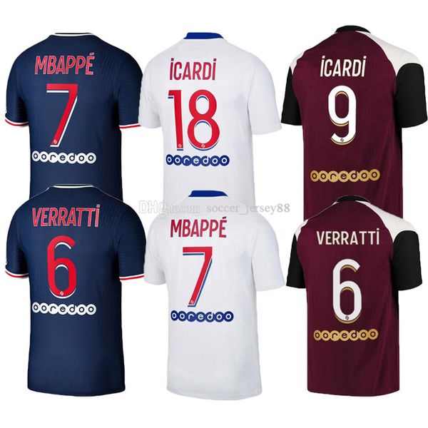 

2020 2021 maillots de foot 20 21 soccer jerseys kids kits icardi pa p mbappe ne marquinhos s ymar g ris camisetas uniform football shirts, Black;yellow