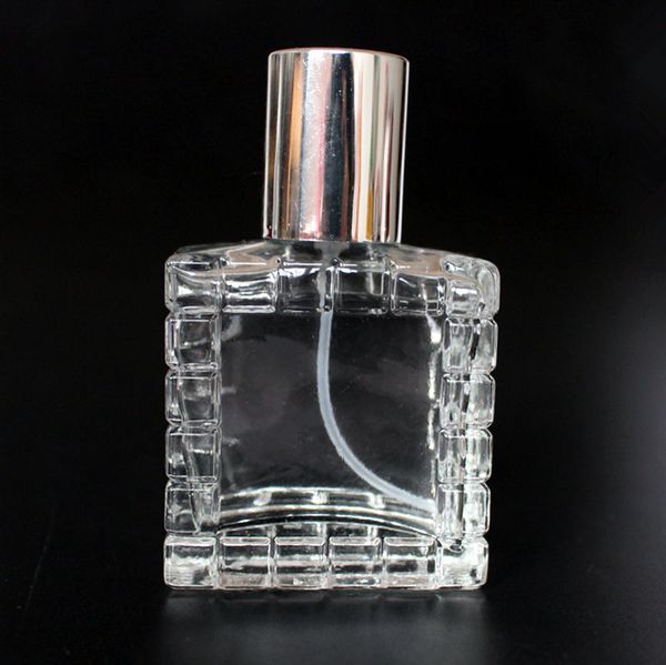 

transparent square rechargeable empty cosmetic sprayer, perfume packaging bottle, 10 unids / lote, 30 ml