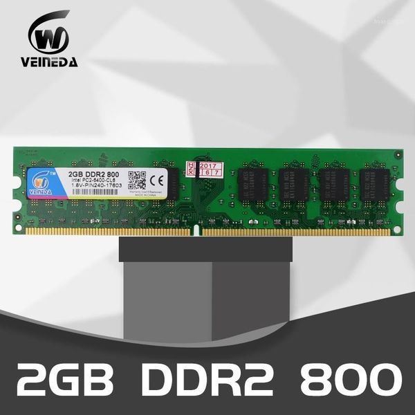Veineda DDR2 Memória 2GB 4GB 800MHz DIMM 240PIN 1.8V CL6 PC2-6400 Para Intel AMD Minantela Compatiblt 2GB DDR2 667MHz1