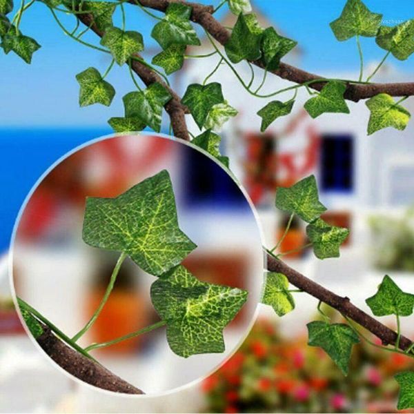 

2pcs artificial hanging plant greenery vine leaf garland grass plants grape leaves for home garden home decor1