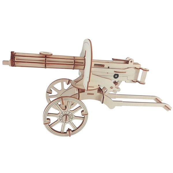 

heavy machine gun 3d wooden puzzle toy assembly model wood craft kits desk decoration for children kids birthday gifts