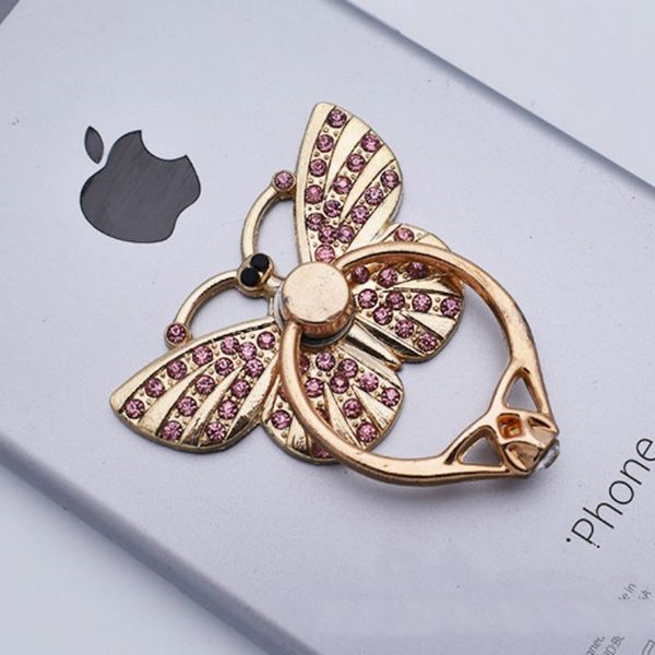 

butterfly universal finger ring mobile phone smartphone stand holder for iphone xiaomi samsung smart phone stand phone holders sqcnnb