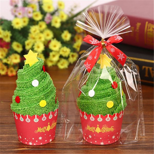 

30 * 30 полотенца хлопок клауса зимний санта newnoel декорировать 1шт новогодние подарки для семьи рождество navidad 2021 с рождеством христ