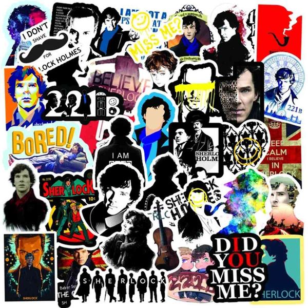 10/30/50 PCS Sherlock Personalità Graffiti Sticker Car Moto Trolley Skateboard Sticker Giocattolo Decorazione Auto all'ingrosso