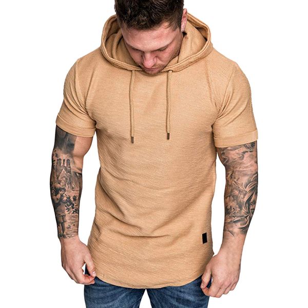 

hoodie slim fit short sleeve t shirt men sport summer spring large size casual men's t-shirt hombre kg-182, White;black