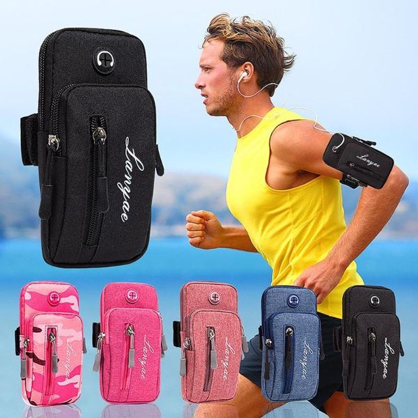 

waterproof running men women arm bags for phone money keys outdoor sports arm package bag with headset hole running band