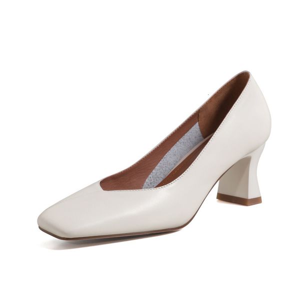 

arrival 2021 new female genuine high-heeled black-white rice shoes 5p9d