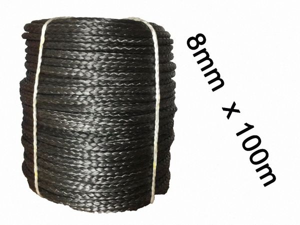 

8mm 100m 12 strand extreme uhmwpe synthetic rope winch line factory direct sale na8d#