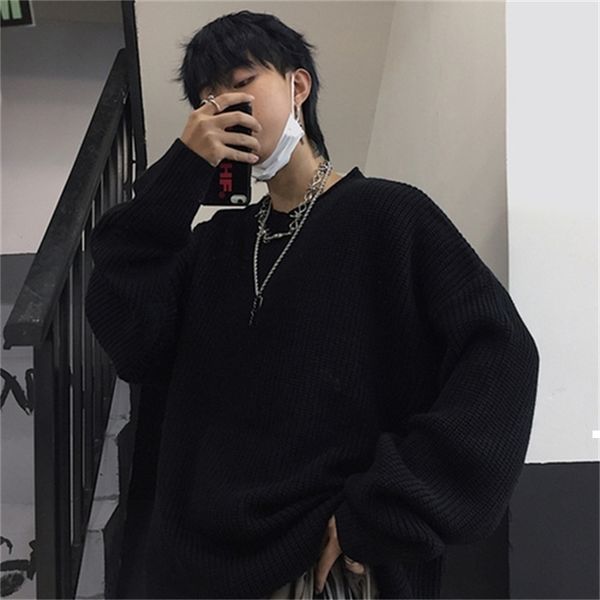 

malha 2021 new oversized sweater and korean-style man street wear woman clothes 44cs m2bx, White;black