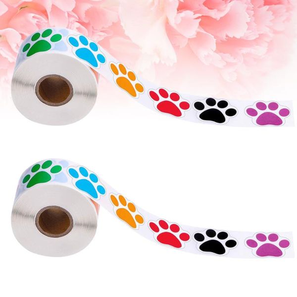 

gift wrap 3 rolls of labels animal footprints stickers lovely wrapping decals