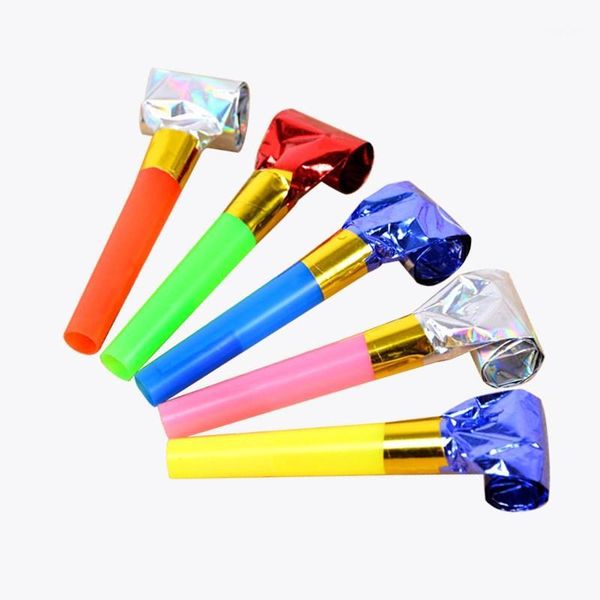 

noise maker 50pcs/pack children toy party supplies makers birthday wedding festive props plastic horn whistle gold paper dragons1