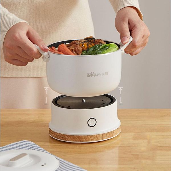 

electric skillets 110-240v collapsible multicooker mini portable folding pot cooking for travel household rice cooker split type