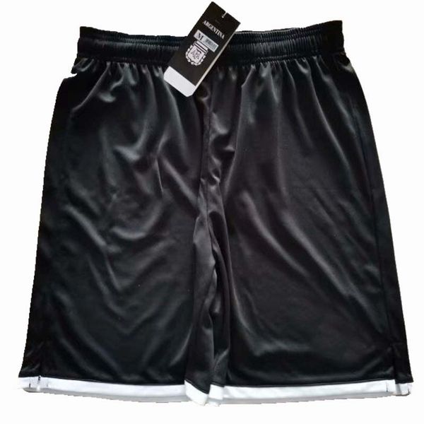 

1986 camiseta argentina soccer shorts maillot camiseta maradona 86 training football short pants, Black;red