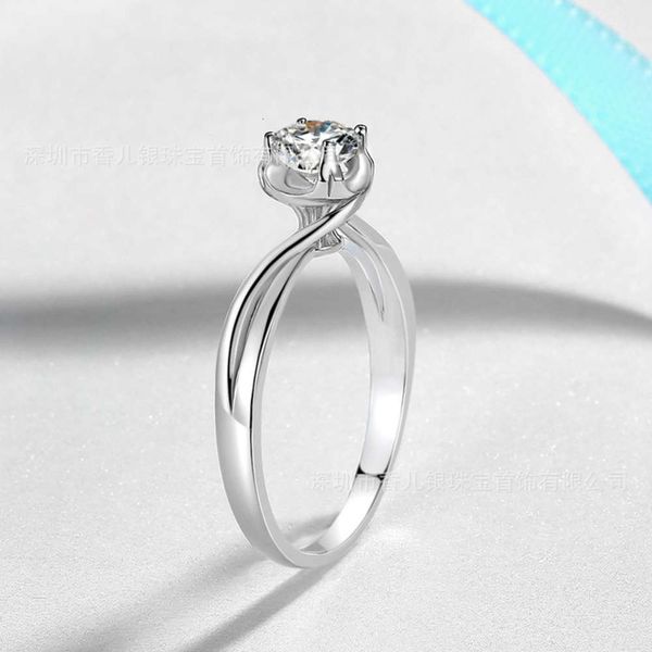 

luxurys designers fashion jz383 new twist arm huangzhang 50 points simulation ring anti mo sangshi wedding crown ring, Silver