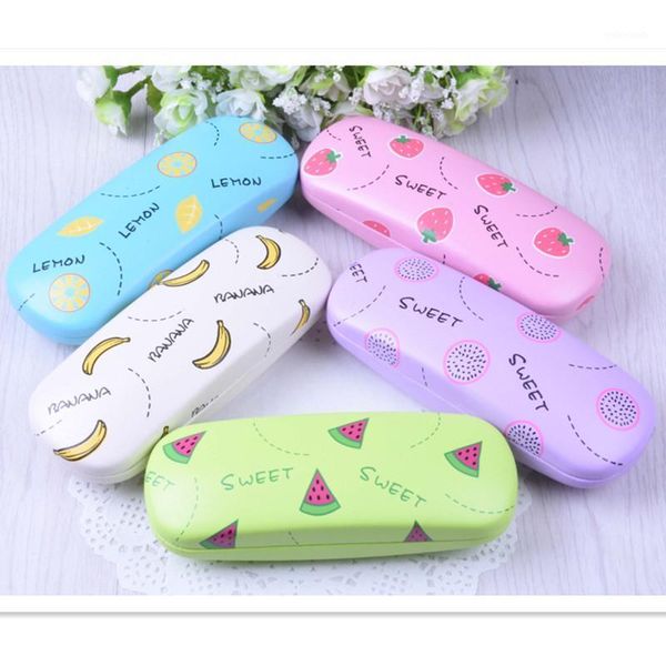

sunglasses frames liusventina sweet fruit watermelon banana pitaya strawberry lemon frame glasses box case gift for girls and friends1, Silver