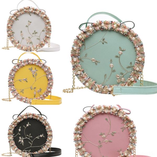 

t72as summer for women 2019 new chain lace flower round korean cute small messenger shoulder fairy bagbag shoulder bag small bag krcdk