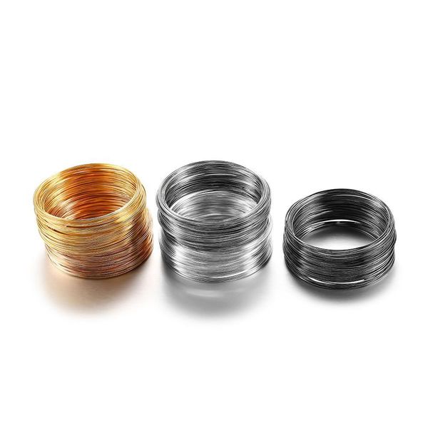 

100loops lot 0.6mm memory beading steel wire beading wire for diy jewelry findings bangle bracelet making accessories supplies h jllgxn, Silver