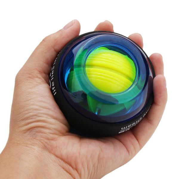 

led wrist ball trainer relax gyroscope ball muscle power gyro arm exerciser strengthener fitness equipments for musicians, Black;gray