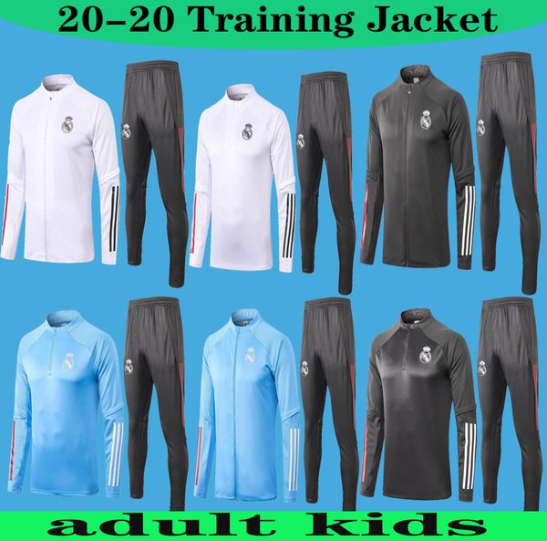 

2020 real madrid hazard training soccer jersey modric reinie camiseta 2020 2021 bale isco kids football shirt training jacket, Black
