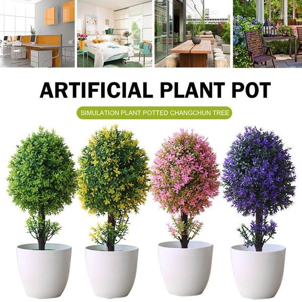 

decorative flowers & wreaths simulated potted plants evergreen tree plastic gardening wedding fake plant ornament simulation flower artifici