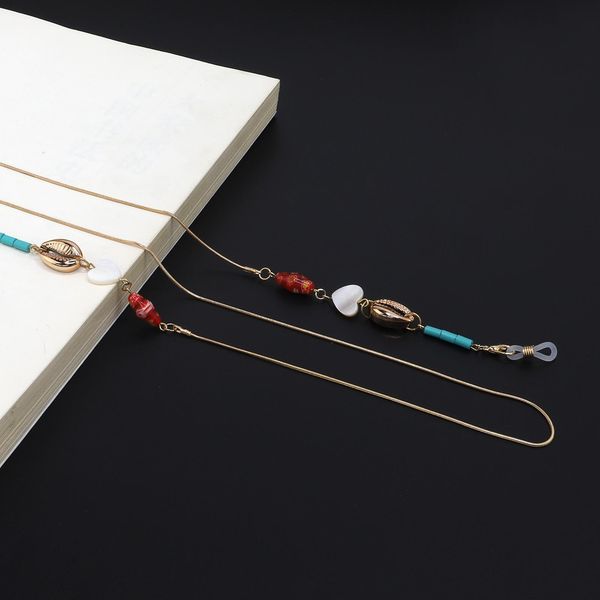 

2020 stone bead heart glasses chain sunglasses spectacles vintage copper chain holder cord lanyard necklace eyewear accessories h bbyyrb