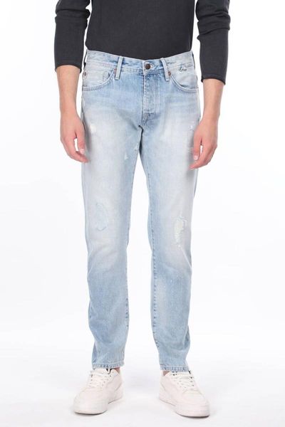 

ripped detailed mens jean pants, Blue