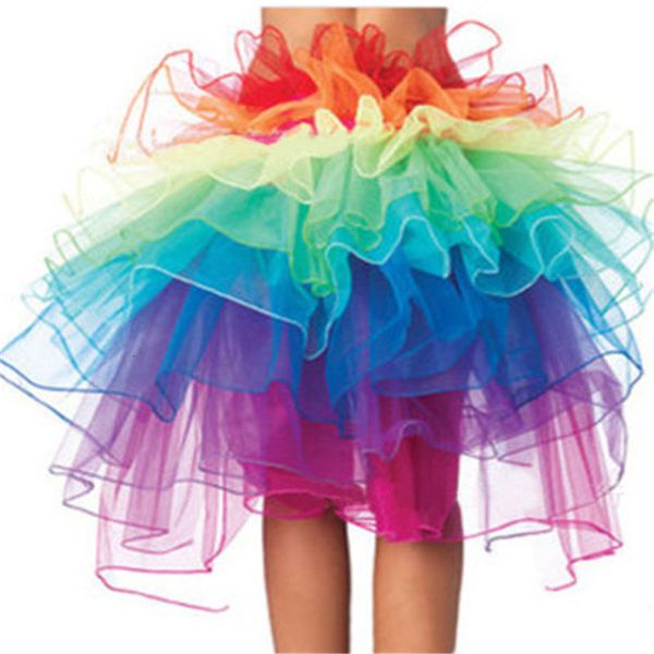 

Party Costume Petticoat Princess Tulle For Fancy Rainbow Mesh Prom Tail Tutu Skirts Women Clothing new 2021