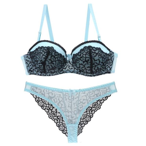 

new lace 32/70 34/75 36/80 38/85 40/90 abc cup bra brief thong sets hollow out womens underwear set girls lingerie, Red;black