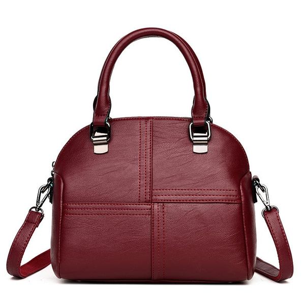 

2020 women leather luxury tote solid color designer ladies crossbody shoulder bag bolsos mujer de marca famosa