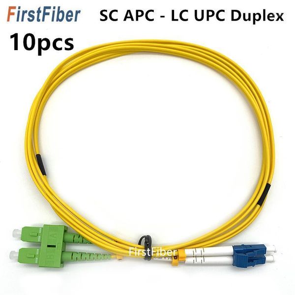 

fiber optic equipment 10pcs sc apc to lc upc patch cable 2 cores duplex singlemode 2.0mm cord jumper 1m 2m 3m 5m 10m1