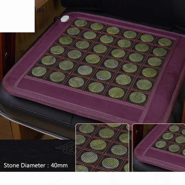 

health natural chair mat tourmaline mat physical therapy mat heated jade mattress size 45cmx45cm ing